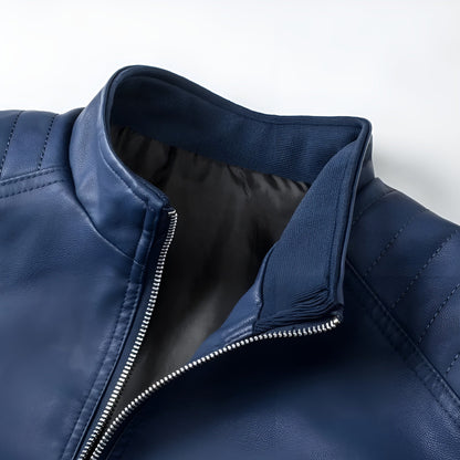 Walter | Leather jacket with collar