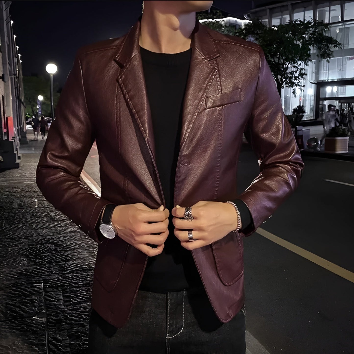 Matthew | Business casual leather jacket