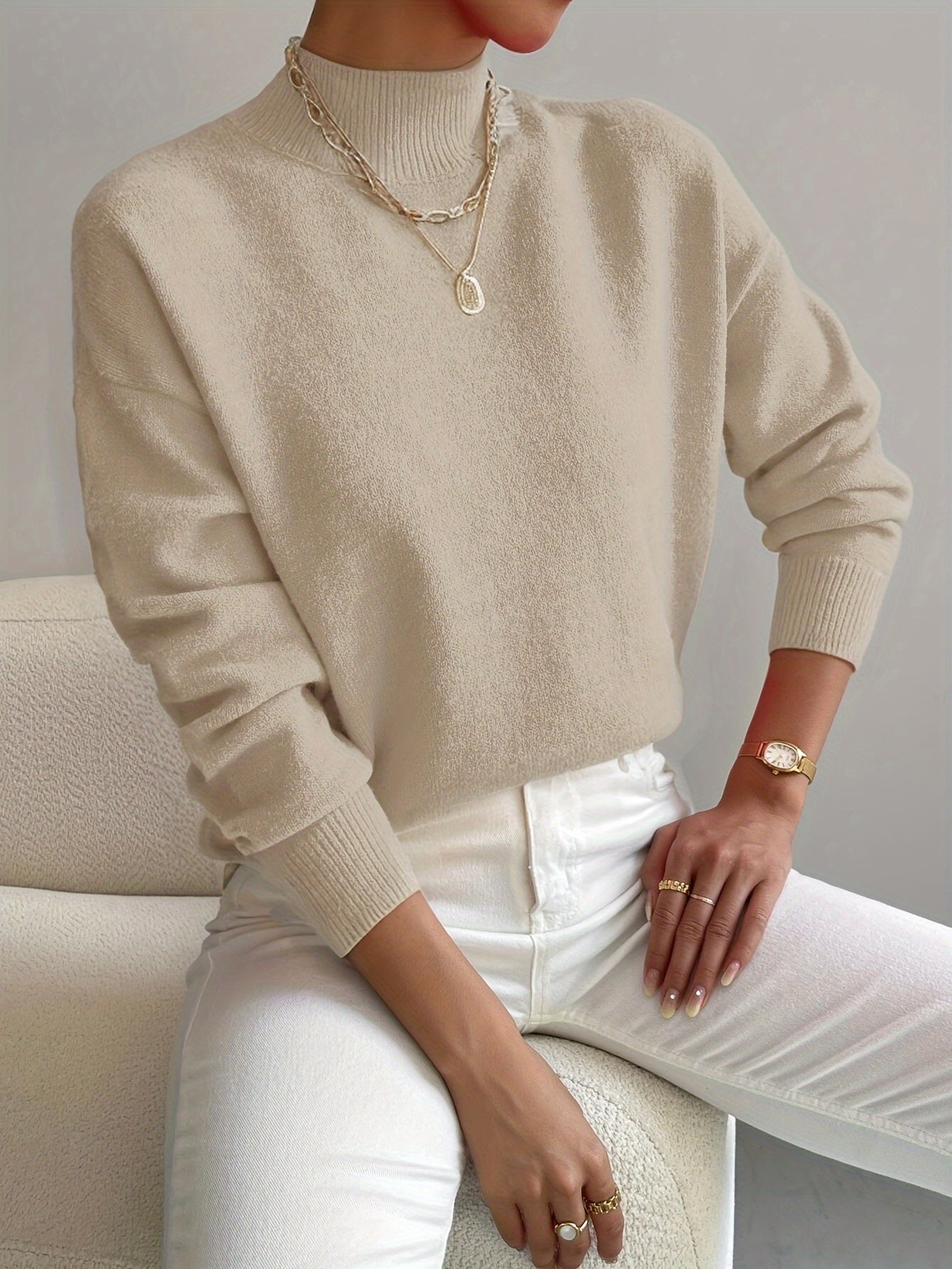 Women's Elegant Turtleneck Sweater, Fitted Silhouette | Elongating Neckline, Cozy Layer | 9 Colorways | S–XL