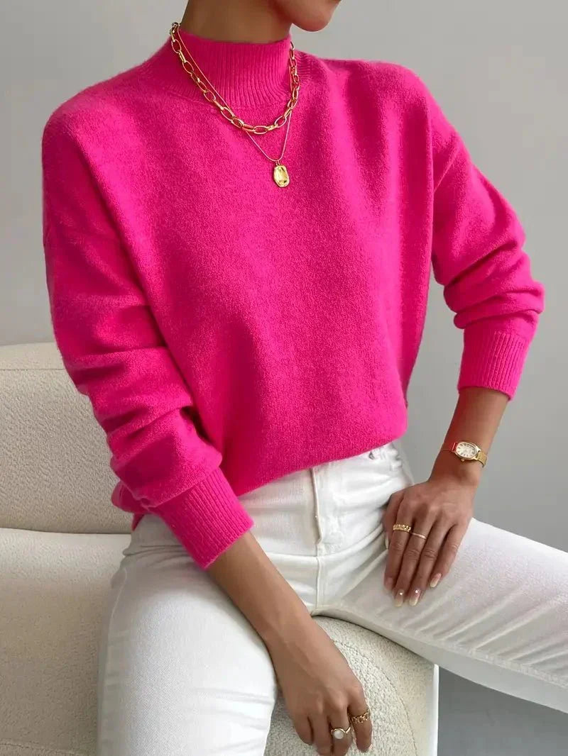 Women's Elegant Turtleneck Sweater, Fitted Silhouette | Elongating Neckline, Cozy Layer | 9 Colorways | S–XL