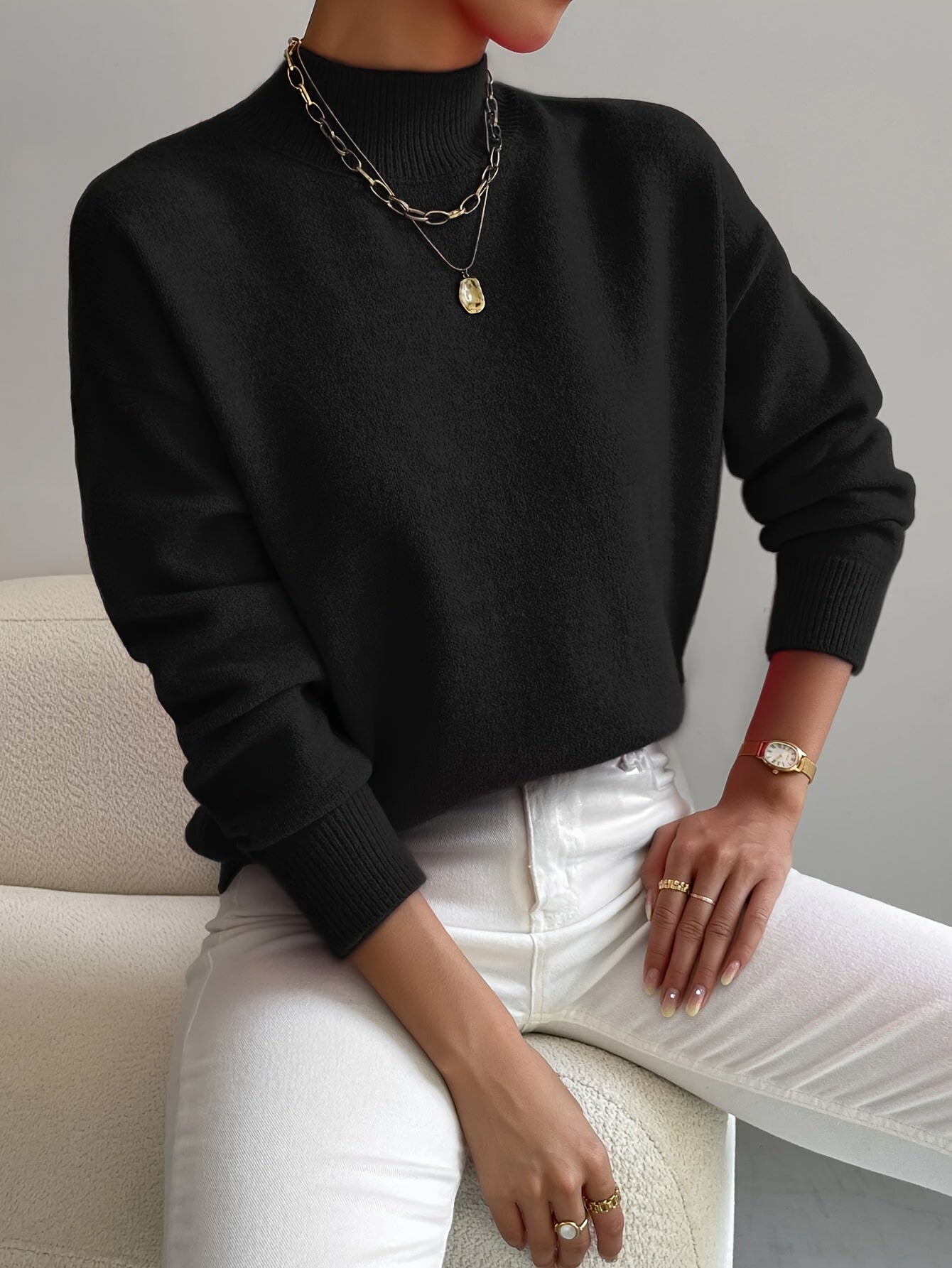 Women's Elegant Turtleneck Sweater, Fitted Silhouette | Elongating Neckline, Cozy Layer | 9 Colorways | S–XL