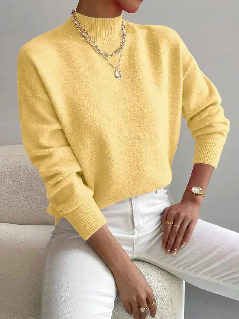 Women's Elegant Turtleneck Sweater, Fitted Silhouette | Elongating Neckline, Cozy Layer | 9 Colorways | S–XL