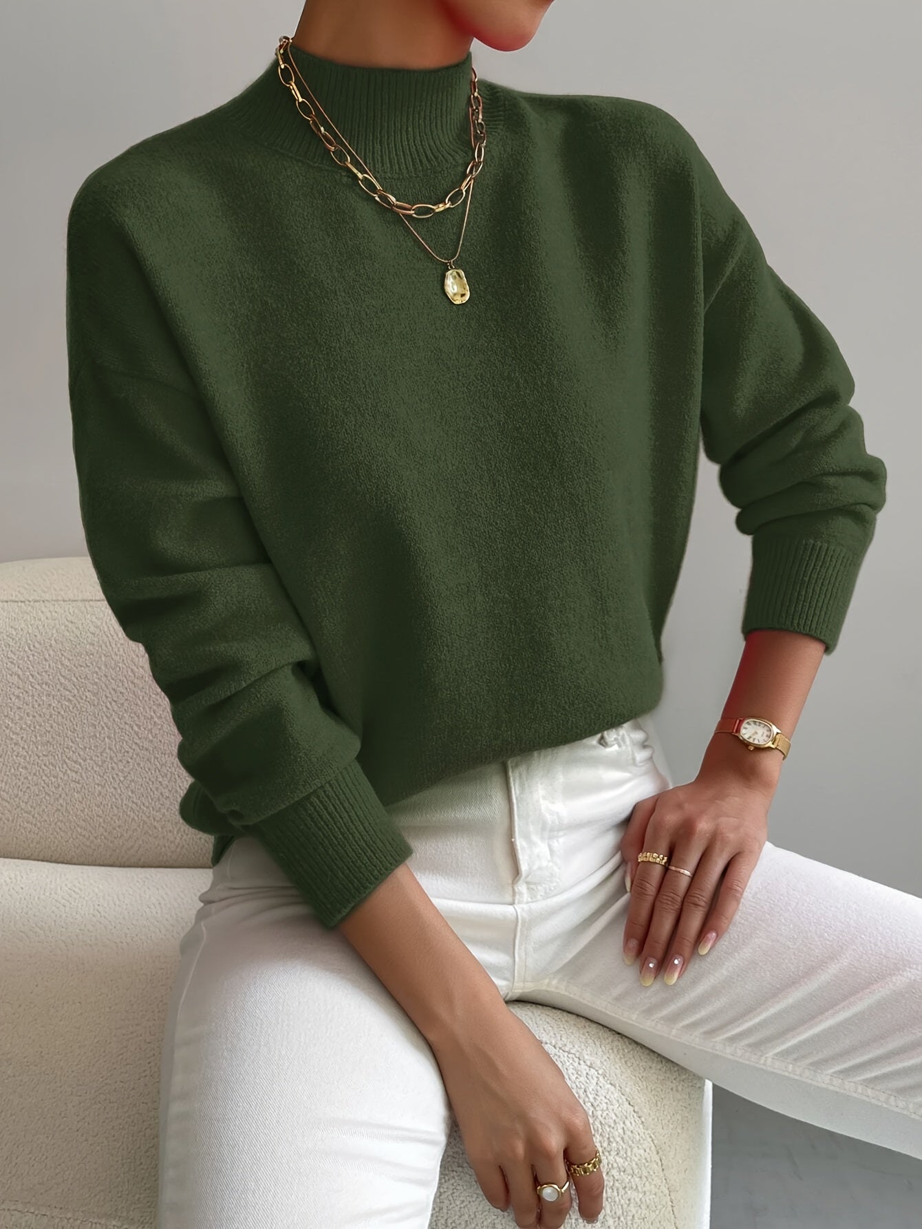 Women's Elegant Turtleneck Sweater, Fitted Silhouette | Elongating Neckline, Cozy Layer | 9 Colorways | S–XL
