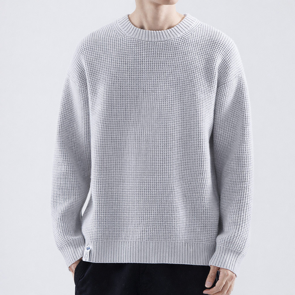 Adrian | Herren Strukturierter Rundhals Pullover — Minimalistischer Winter-Knit in 6 Farben | Westmere