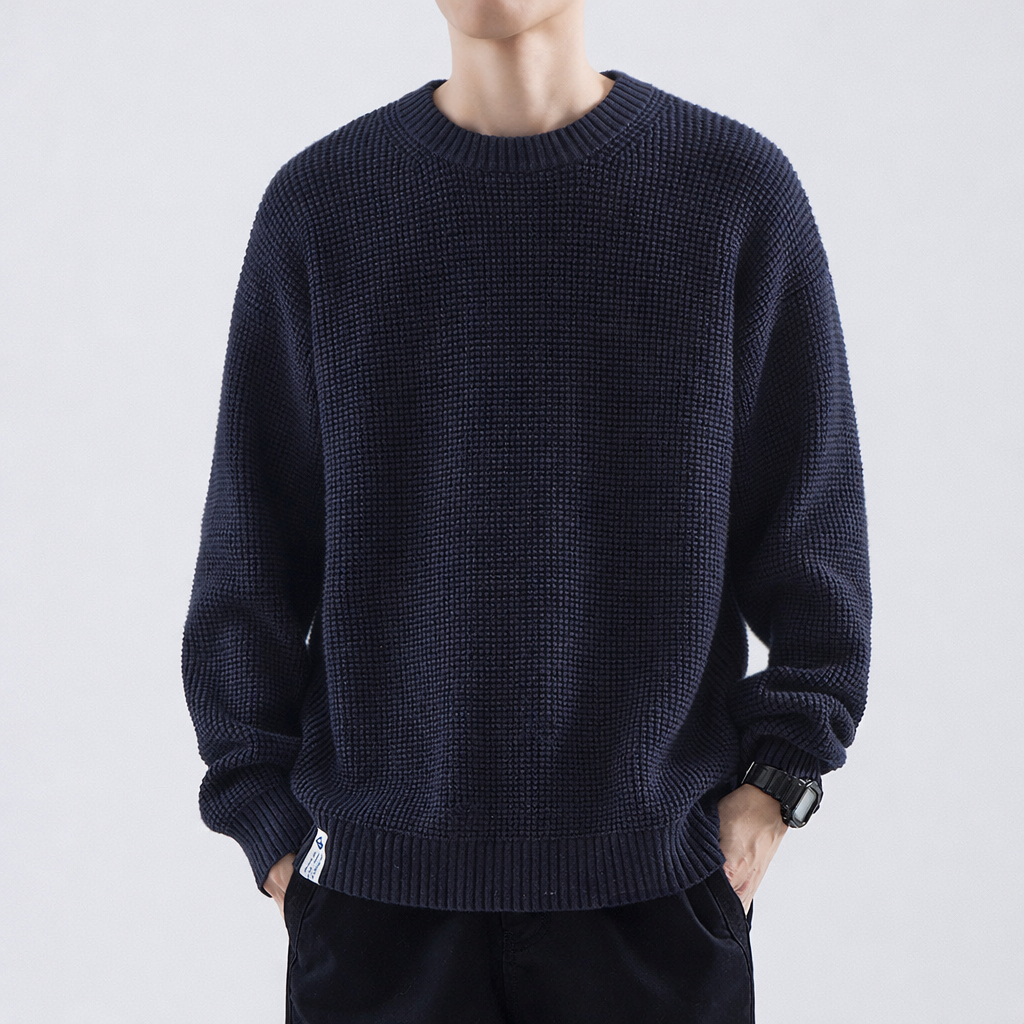 Adrian | Herren Strukturierter Rundhals Pullover — Minimalistischer Winter-Knit in 6 Farben | Westmere