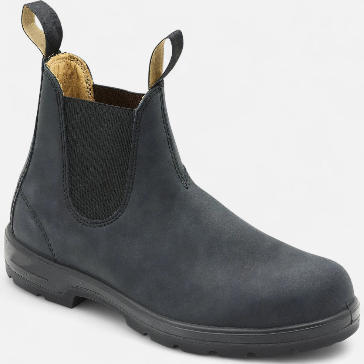 Tim Mens Leather Chelsea Boots, Slip-On Ankle in Gray