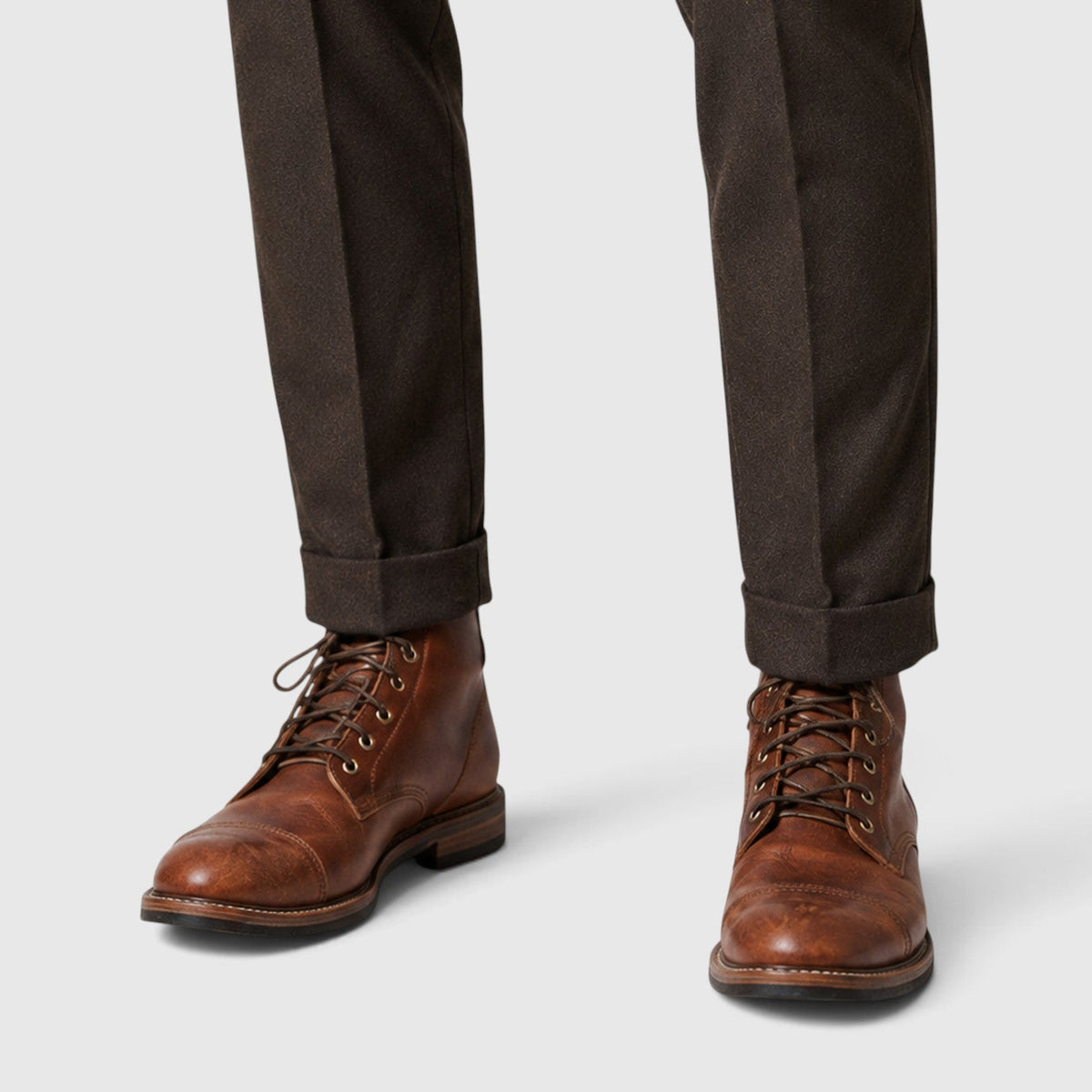 Lucas Mens Genuine Leather Boots with Cushioned Insole