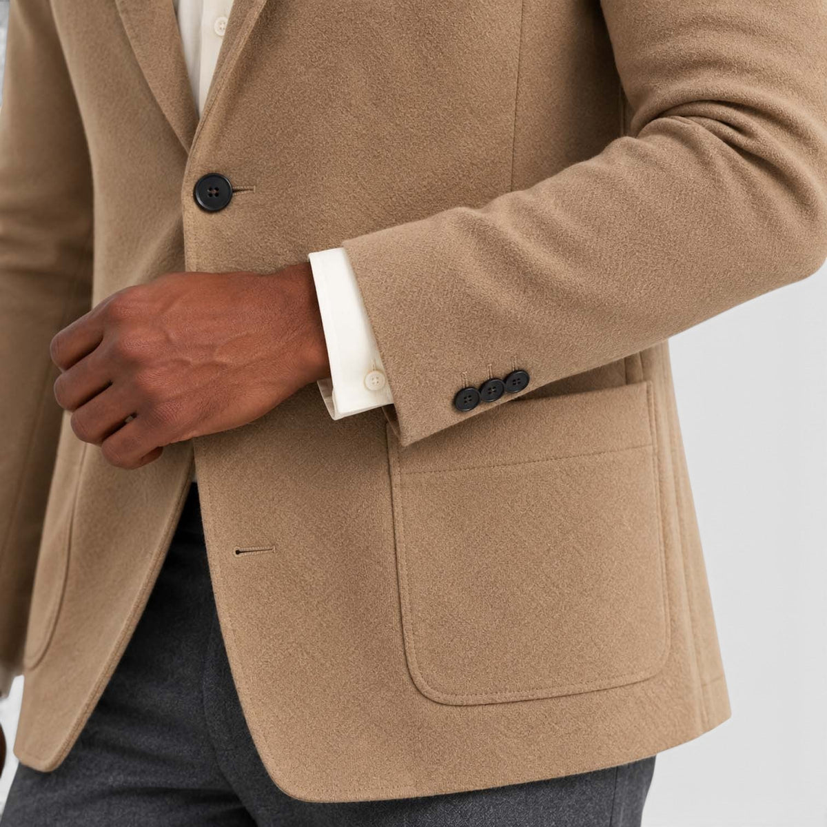 Logan Mens Knit Blazer Jacket, Notched Lapel