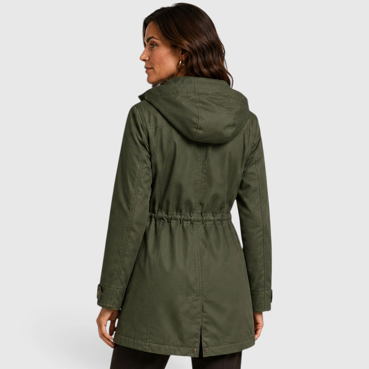 Yolanda Womens Mid-Length Cotton Coat for Spring and Fall