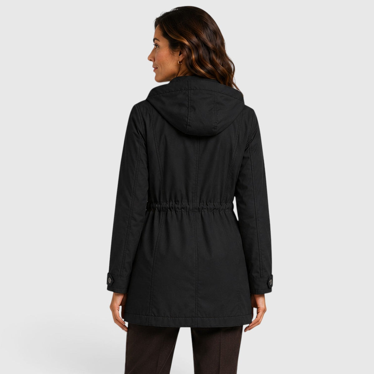 Yolanda Womens Mid-Length Cotton Coat for Spring and Fall