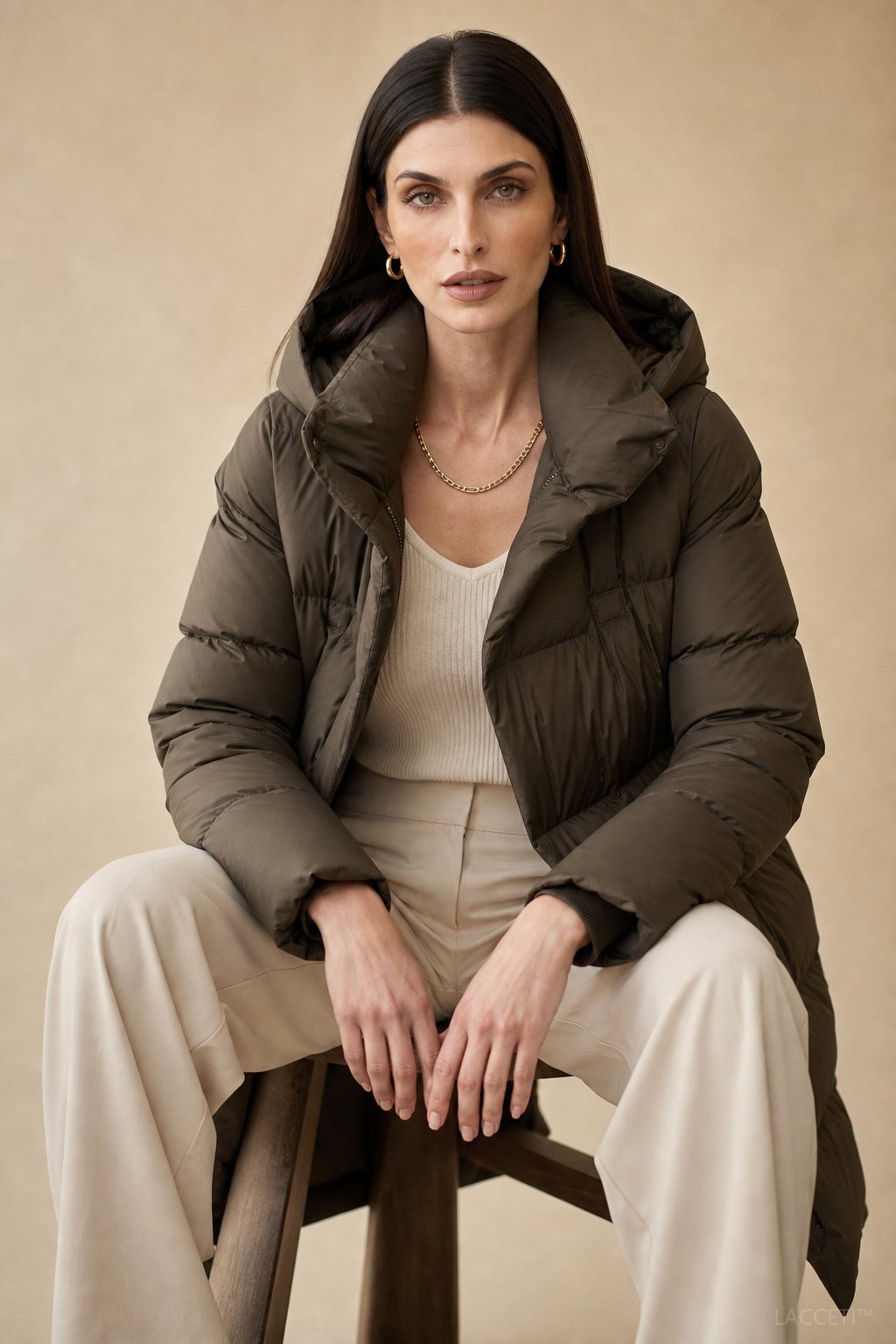 Autumn Womens Long Down Parka with Hood