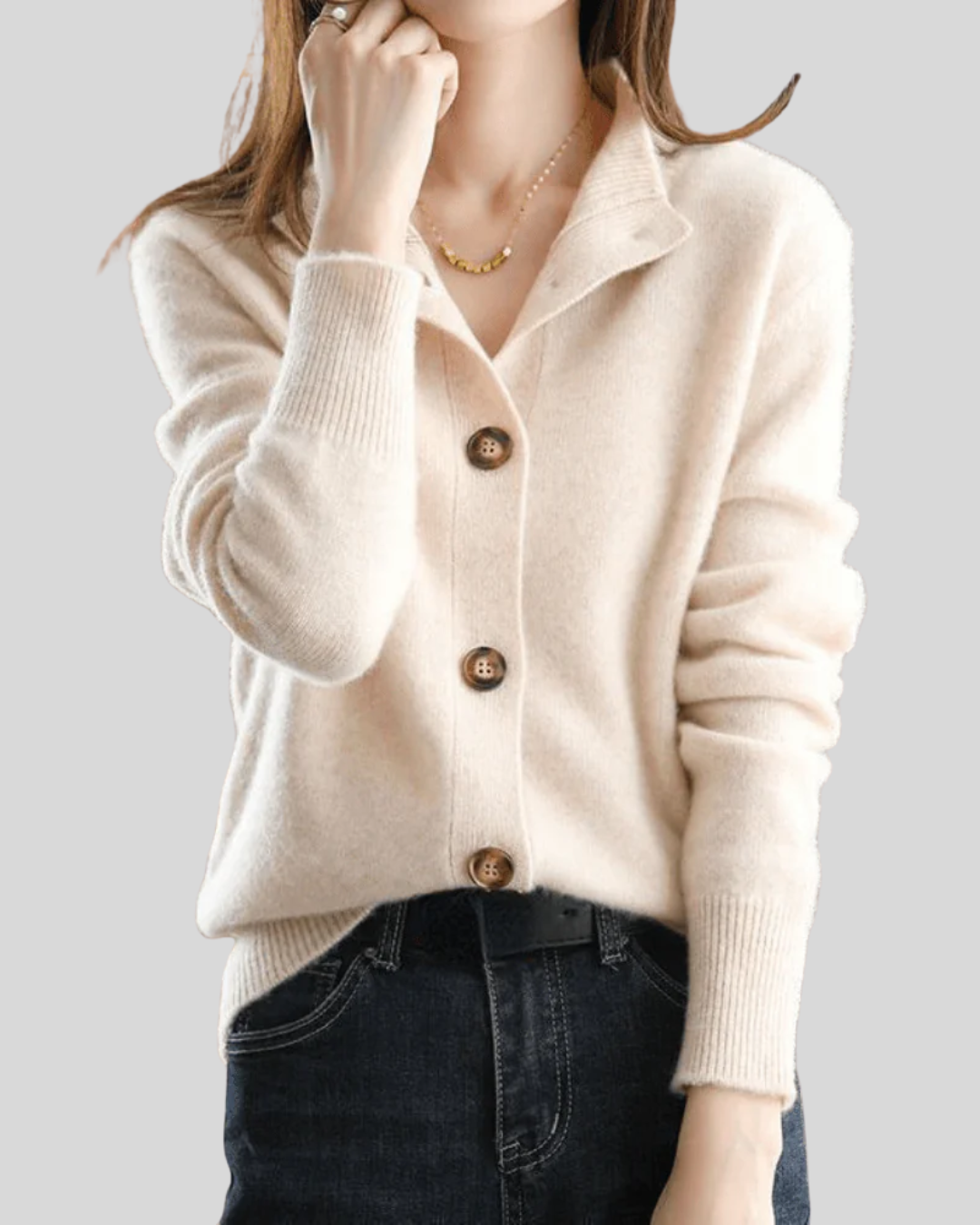 Nalerie | Women's Button-Down Cardigan Sweater — Collared Neckline Knit in 5 Colors | Westmere