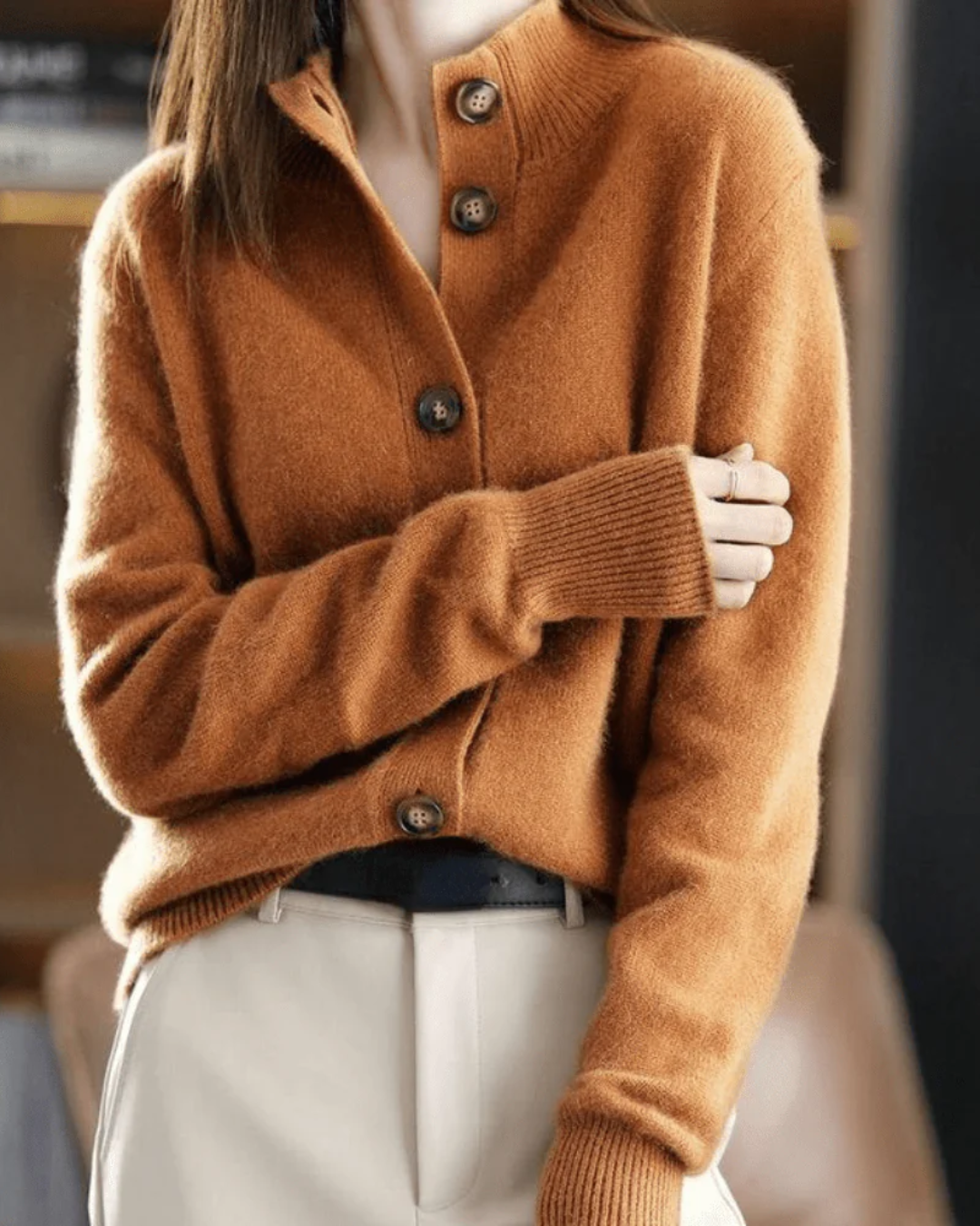 Nalerie | Women's Button-Down Cardigan Sweater — Collared Neckline Knit in 5 Colors | Westmere