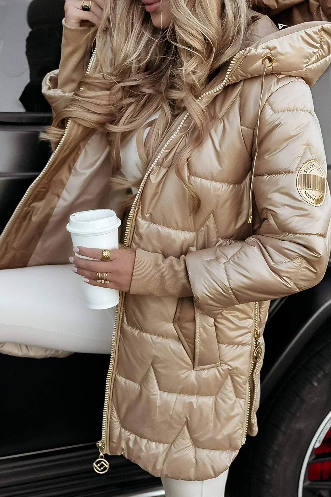 Women's Stylish Winter Coat, Insulated | Sleek Tailored Silhouette, Layer-Ready | Beige, Brown, Black or Gray | S–3XL