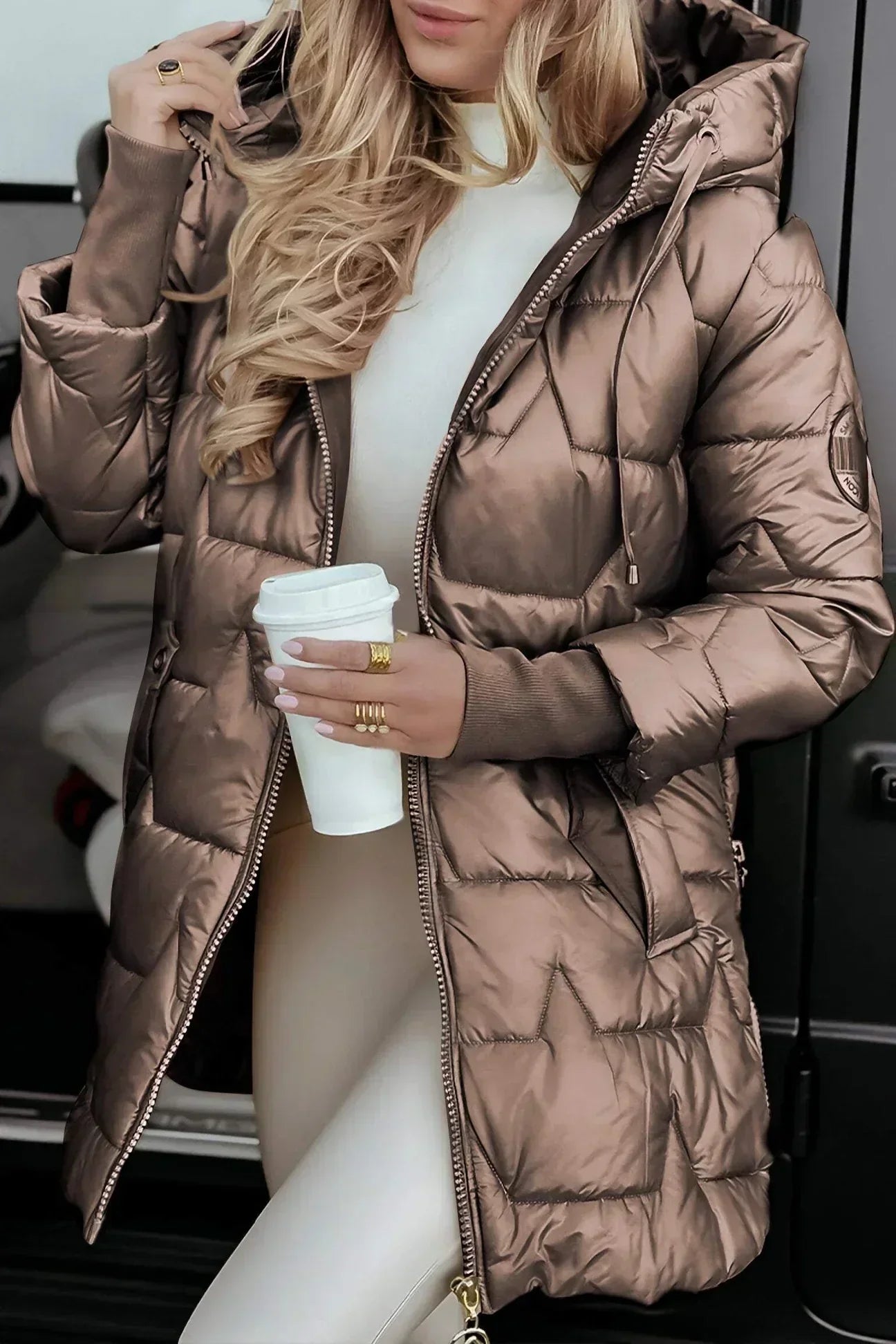 Women's Stylish Winter Coat, Insulated | Sleek Tailored Silhouette, Layer-Ready | Beige, Brown, Black or Gray | S–3XL