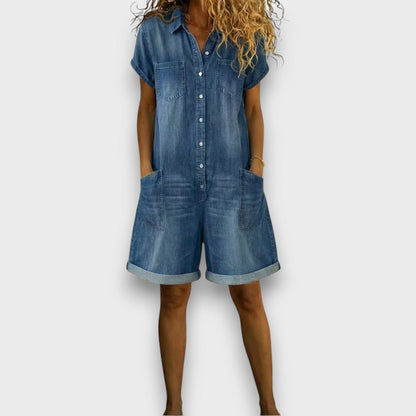 Elina™ | Relaxed Vintage Short Overalls