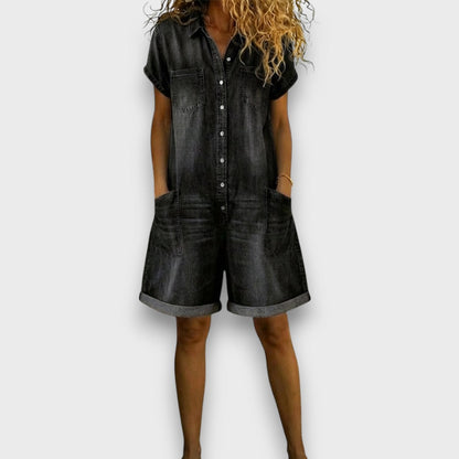 Elina™ | Relaxed Vintage Short Overalls