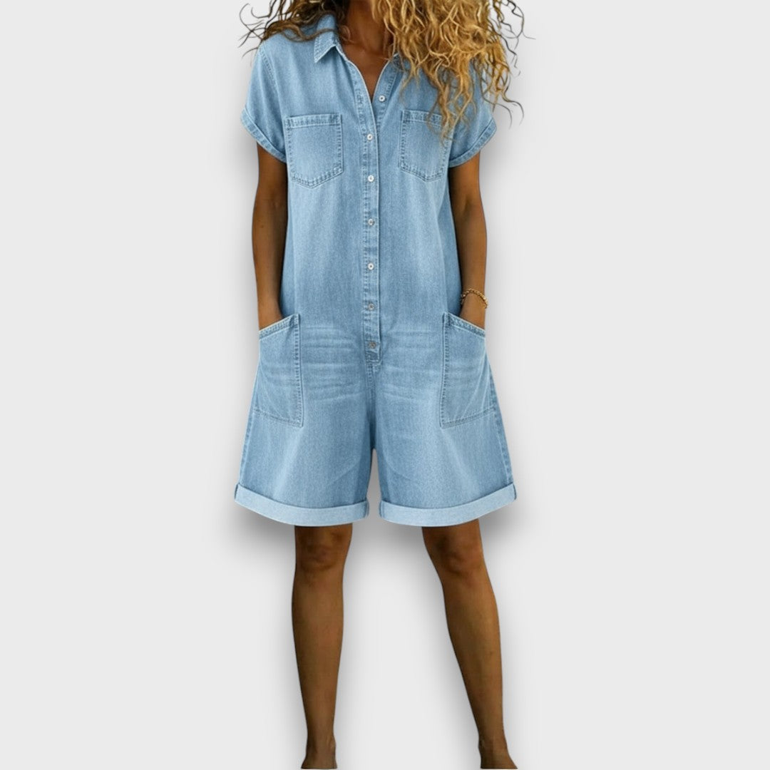 Elina™ | Relaxed Vintage Short Overalls
