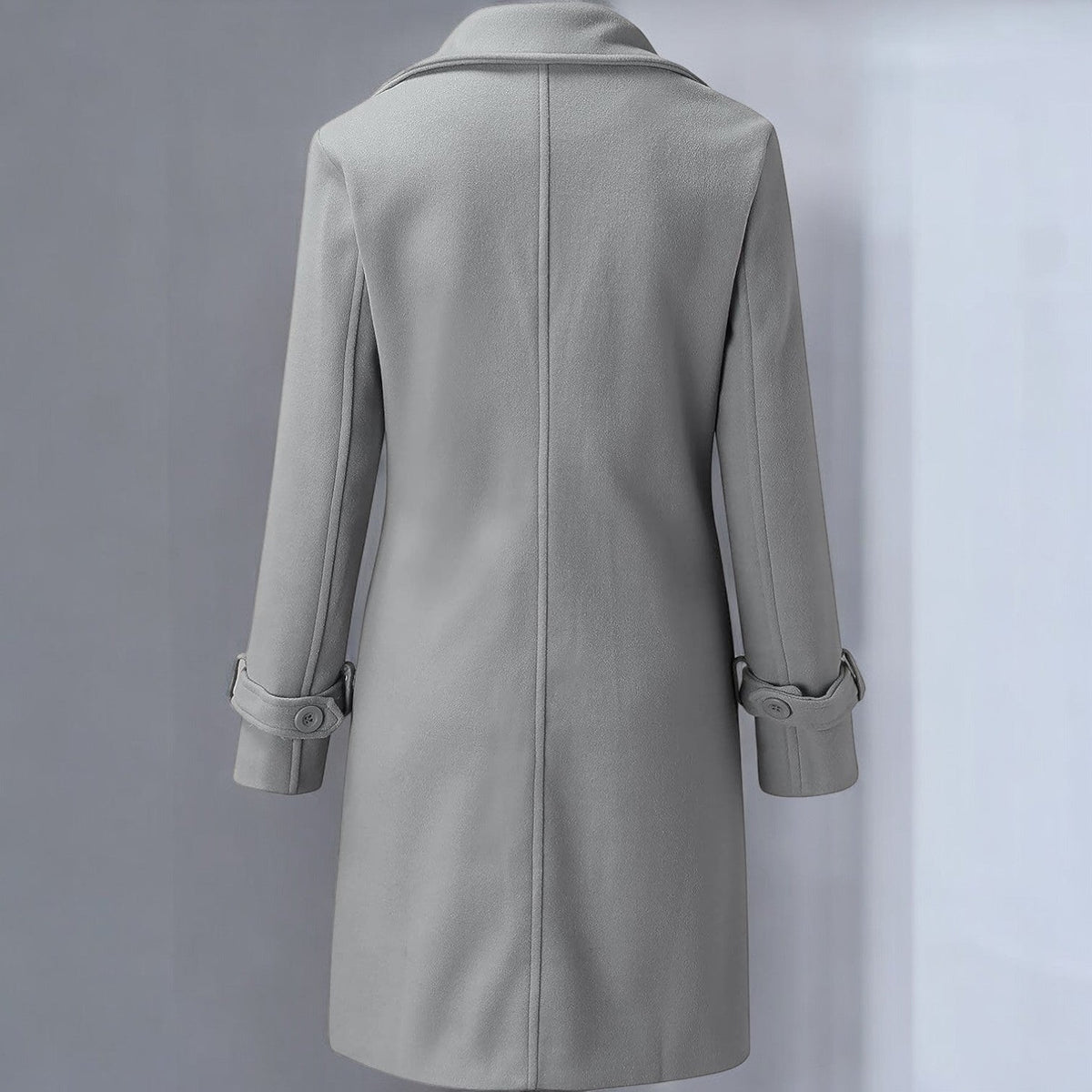 Priya Womens Mid-Length Winter Coat with Notched Collar