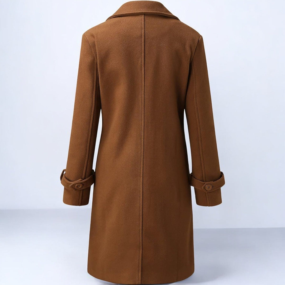 Priya Womens Mid-Length Winter Coat with Notched Collar