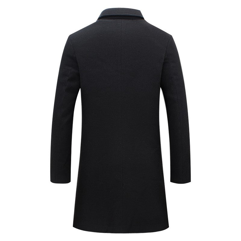 Ray Mens Winter Trench Coat, Tailored Fit