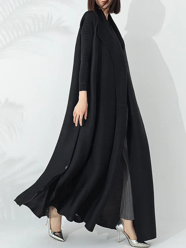 Crystal Womens Belted A-Line Long Coat