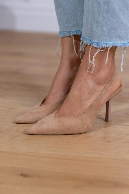 Marlena™ | Low-heeled shoes in nude color