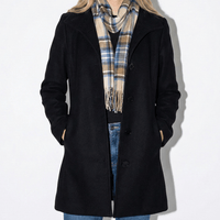 Colleen | Womens Button-Front Winter Coat with Clean Lines | Layers Over Sweaters | Black, Khaki, Gray and More S-3XL