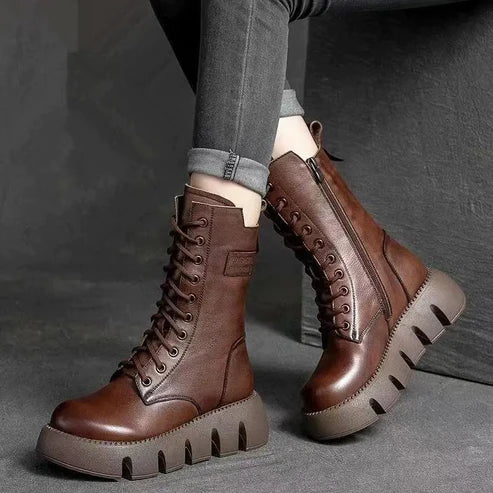 Kate Womens Winter Boots with Side Zip and Laces