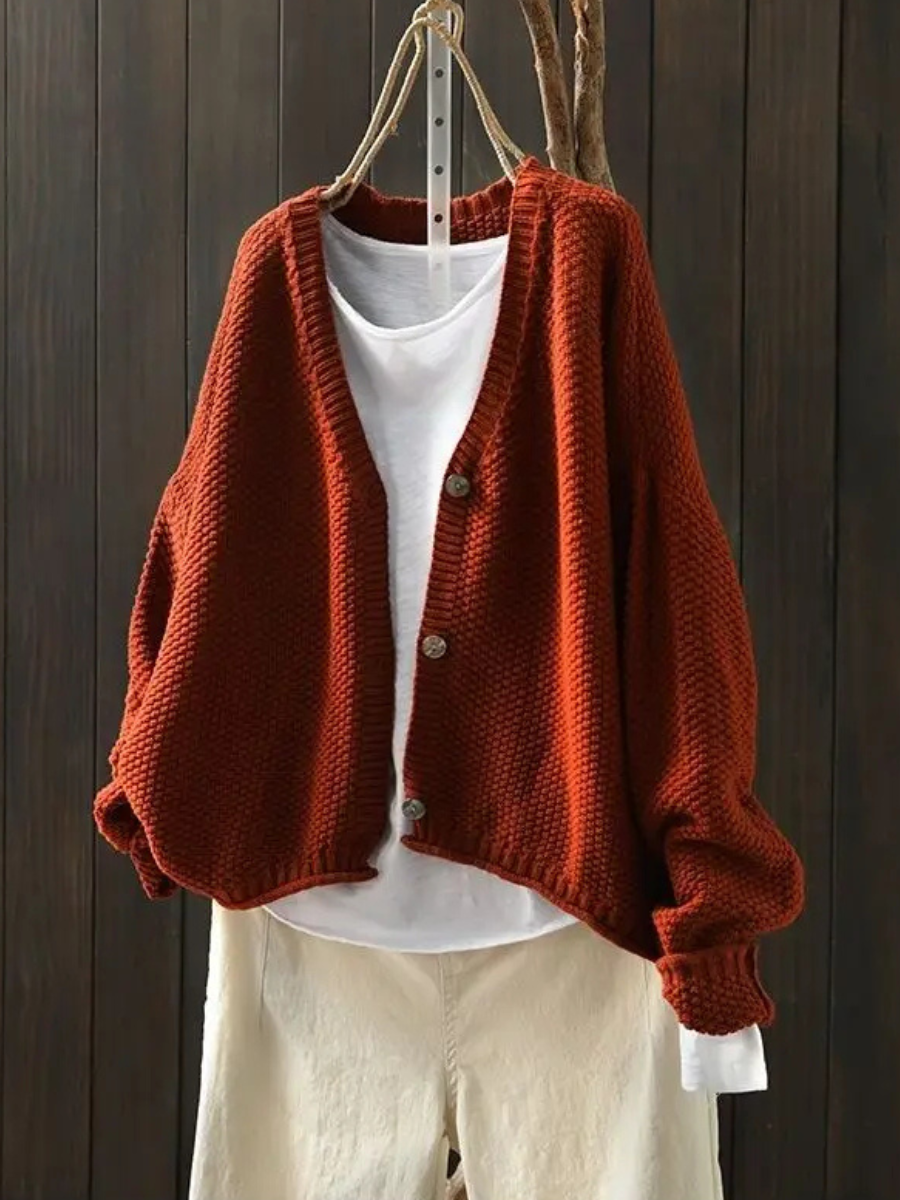 Talveth | Women's Oversized Chunky Knit Cardigan — V-Neck Button-Front Layer in 8 Colors | Westmere