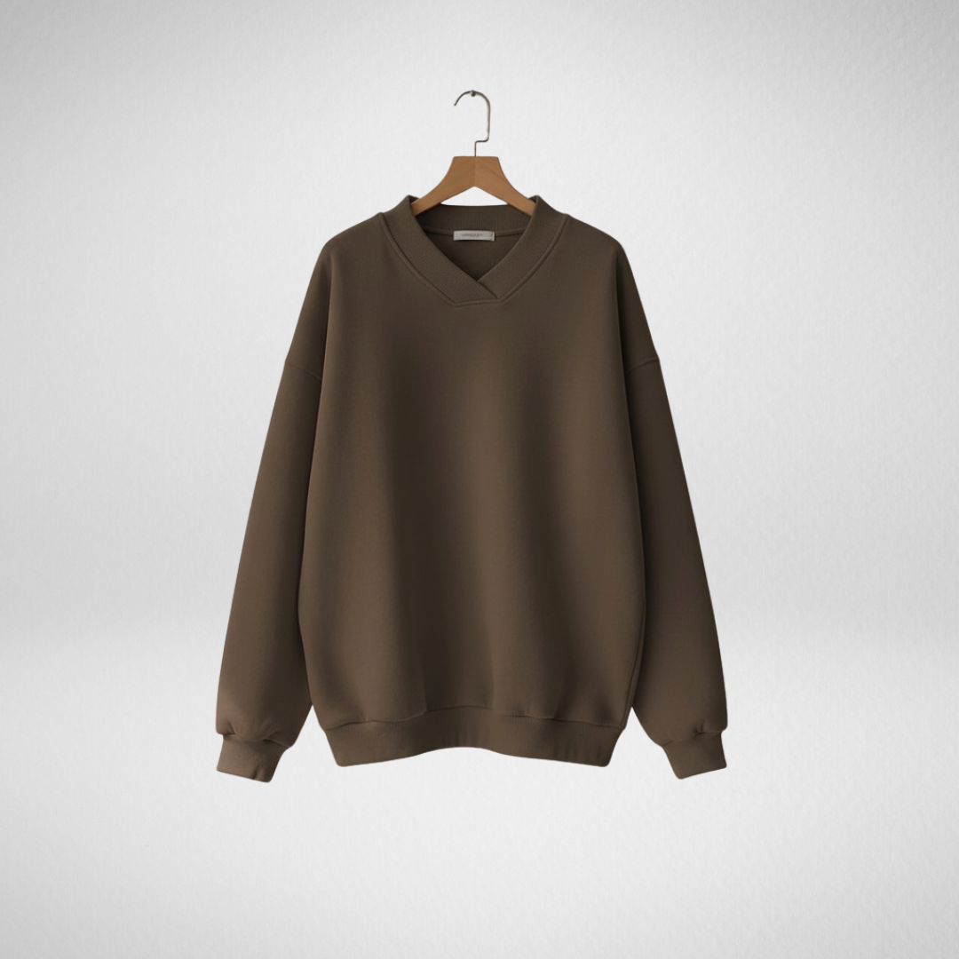 Thessaly | Women's Oversized V-Neck Pullover Sweater — Soft Everyday Knit in 10 Colors | Westmere