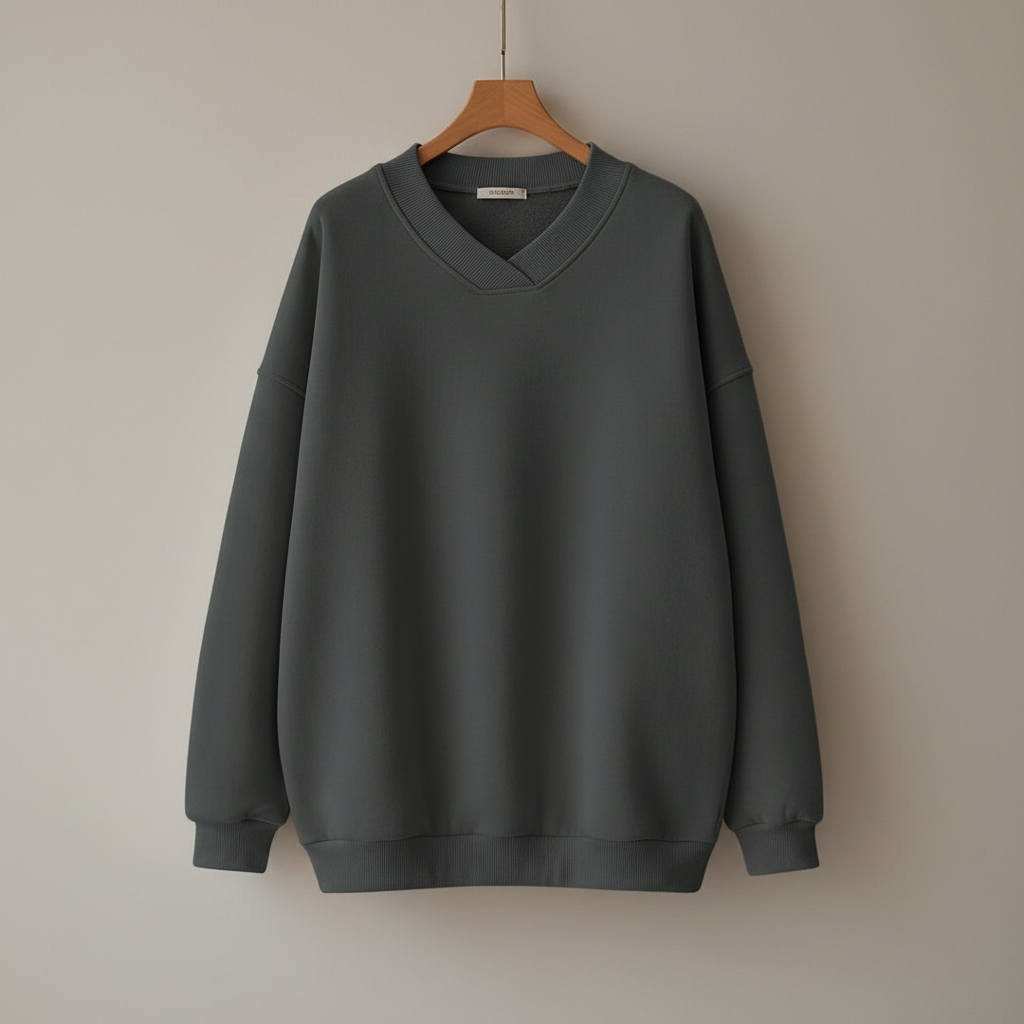 Thessaly | Women's Oversized V-Neck Pullover Sweater — Soft Everyday Knit in 10 Colors | Westmere