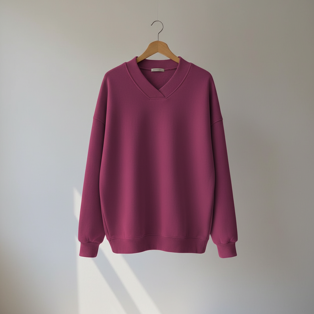 Thessaly | Women's Oversized V-Neck Pullover Sweater — Soft Everyday Knit in 10 Colors | Westmere