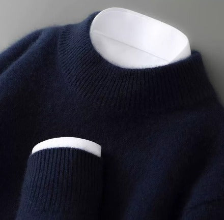 Women's Mock Neck Fine-Knit Sweater, Relaxed Fit | Ribbed Cuffs & Hem, Cozy Everyday Layer | 5 Colorways | XS–3XL