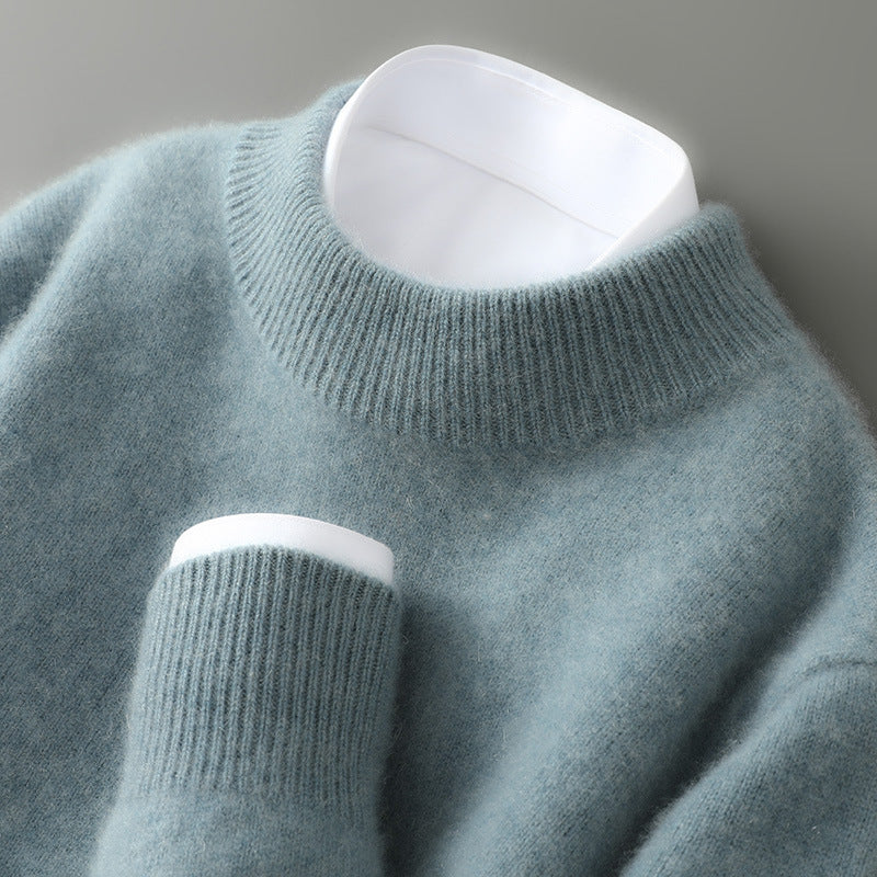 Women's Mock Neck Fine-Knit Sweater, Relaxed Fit | Ribbed Cuffs & Hem, Cozy Everyday Layer | 5 Colorways | XS–3XL