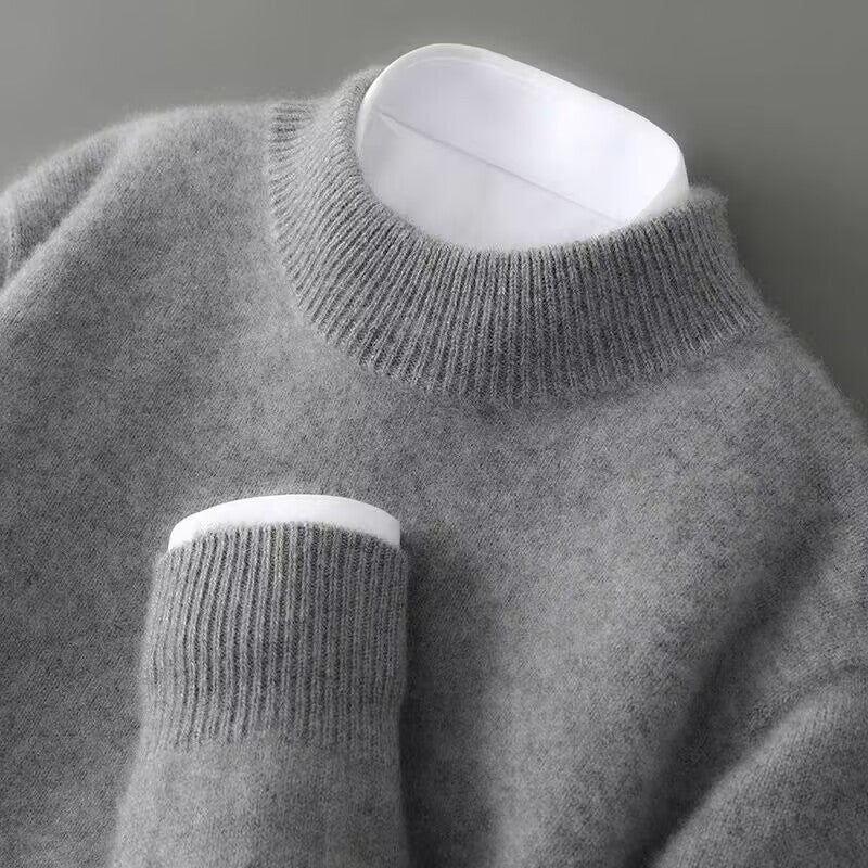 Women's Mock Neck Fine-Knit Sweater, Relaxed Fit | Ribbed Cuffs & Hem, Cozy Everyday Layer | 5 Colorways | XS–3XL
