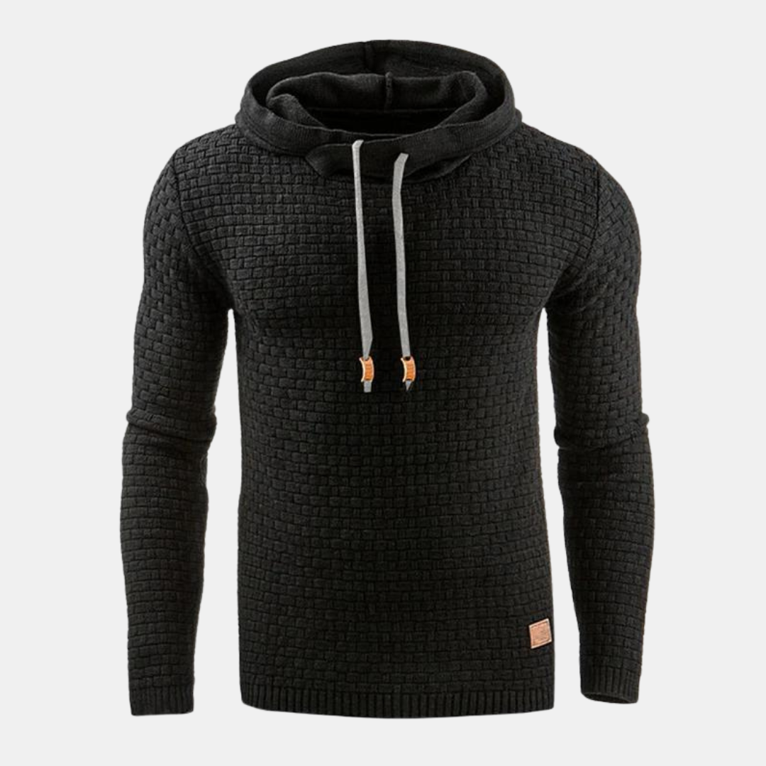 Christian | Herren Kapuzenpullover Vintage-Stil — Strukturiertes Muster mit Kordelzug in 5 Farben | Westmere