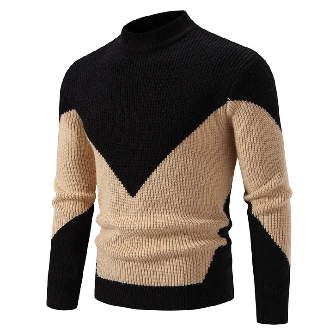 Heinrich | Herren Langarm-Pullover mit Geometrischem Muster — Diamant- und Streifen-Print in 9 Farben | Westmere