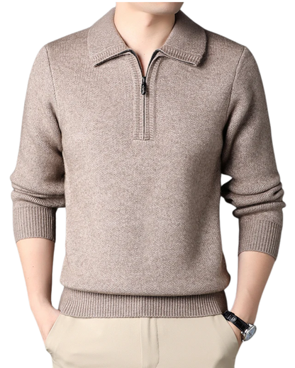 Charlie - cashmere sweater with zipper closure