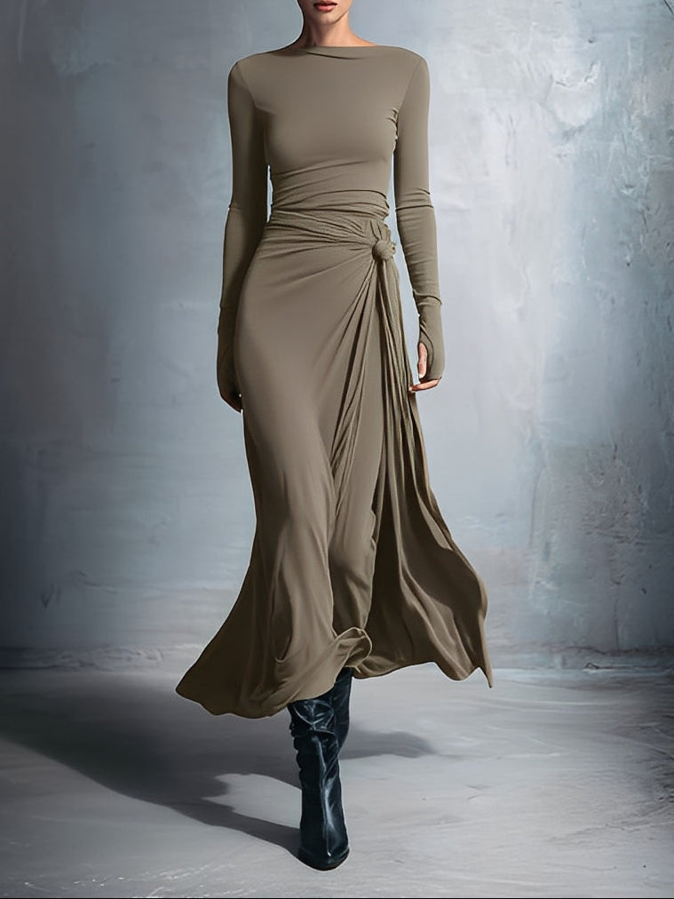 Katrina™ | Long dress with side knot