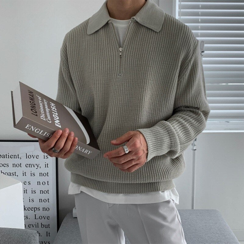 Niklas | Herren Strukturierter Winterpullover — Klassisches Strickdesign in 3 Neutralen | Westmere