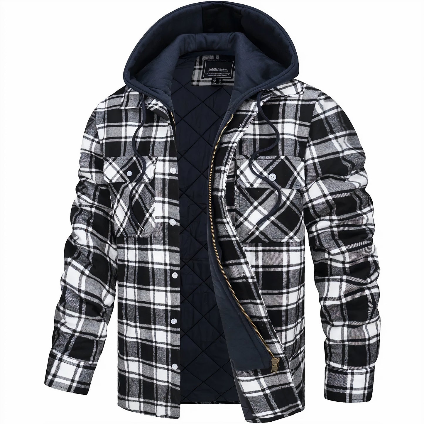 Anthony | Checkered jacket with zipper closure