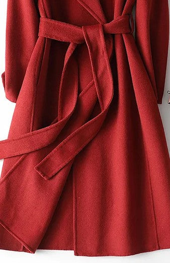 Virginia Womens Belted Wrap Coat
