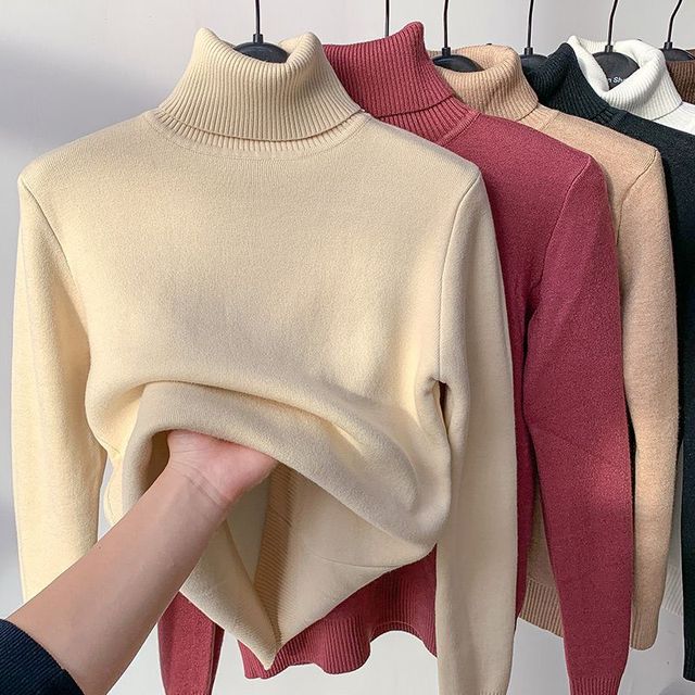 Zephyrine | Women's Fleece-Lined Turtleneck Sweater — Plush Interior Warm Winter Pullover in 6 Colors | Westmere